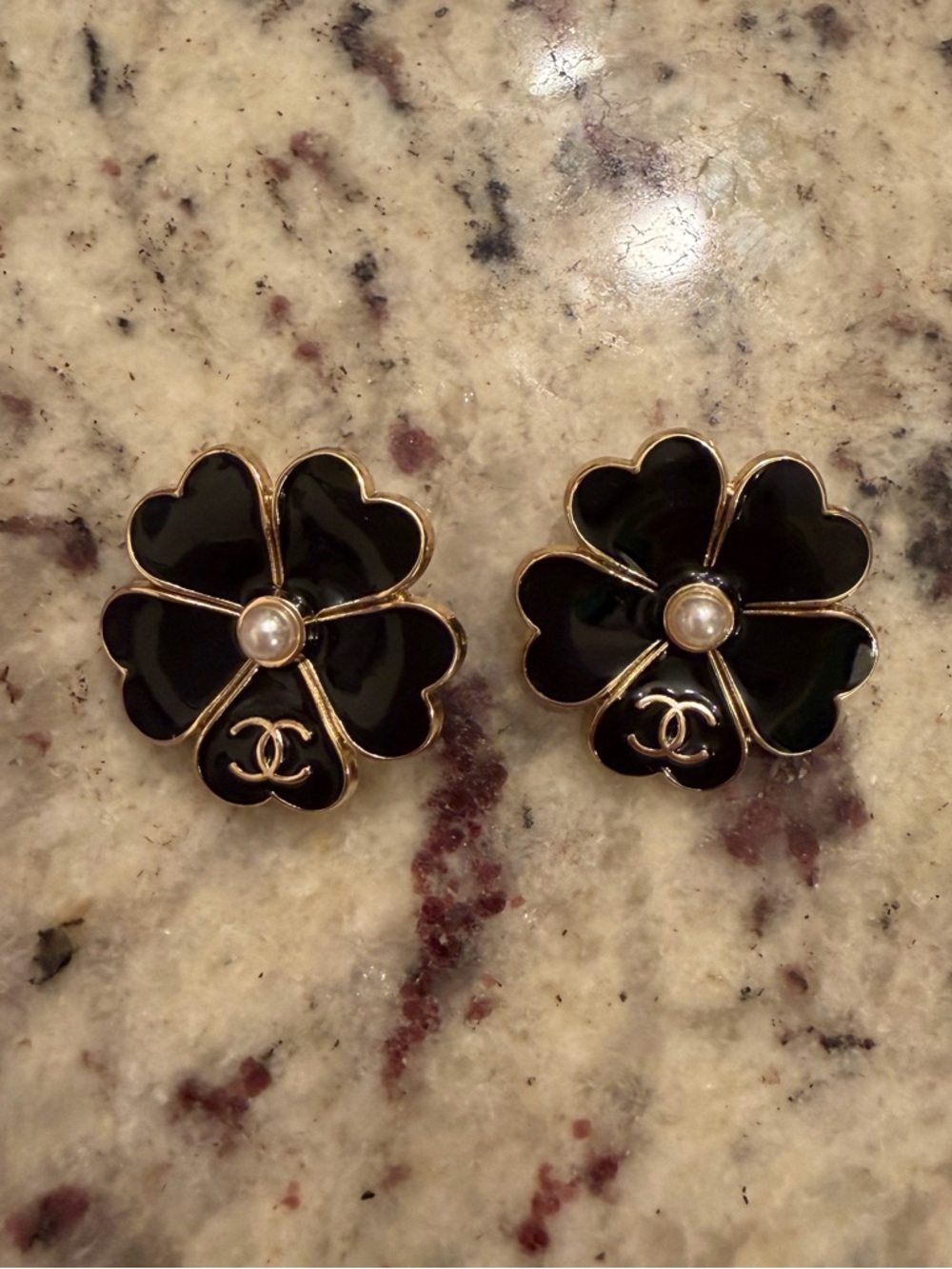 Two Chanel Buttons - stamped